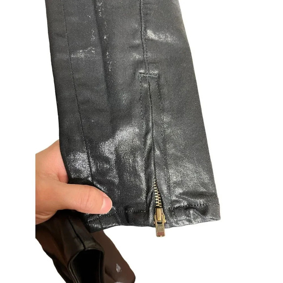 All saints Petrel Brodie Wax Coated Wet Jeans - Picture 8 of 8